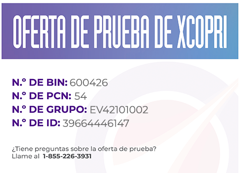 XCOPRI Trial Offer Card